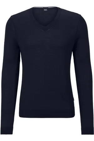 HUGO BOSS Pullover mit V-Ausschnitt