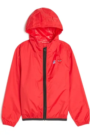 Comme des Garçons X K-Way Claude Jacke mit Logo-Applikation
