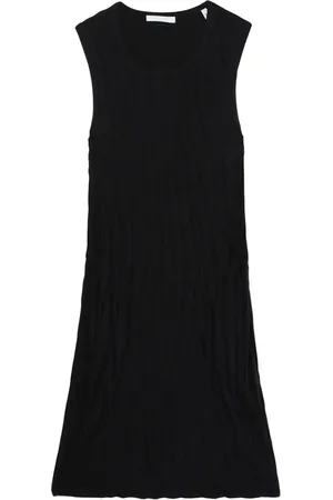 Helmut Lang Satin-Minikleid in Knitteroptik
