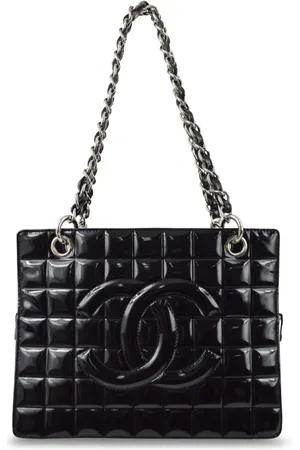 CHANEL 2002 Chocolate Bar Shopper mit CC-Applikation