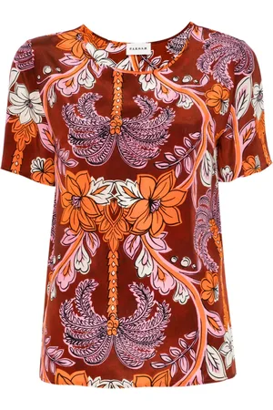 P.A.R.O.S.H. Seidenbluse mit Blumenmuster