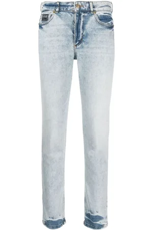 VERSACE Tief sitzende Straight-Leg-Jeans