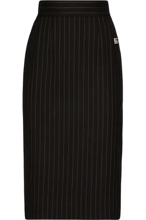Dolce & Gabbana Nadelstreifen-Midirock aus Schurwollgemisch