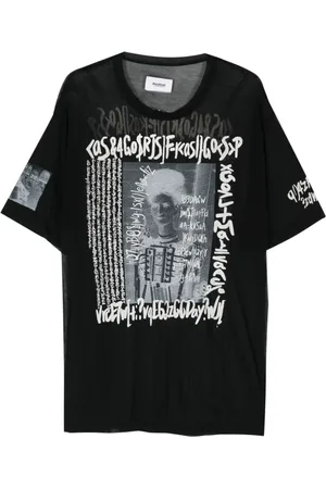 DOUBLET Semi-transparentes T-Shirt mit Print