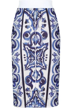 Dolce & Gabbana Midirock mit Majolica-Print