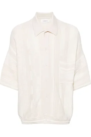 LANEUS Polo-Cardigan aus Jacquard