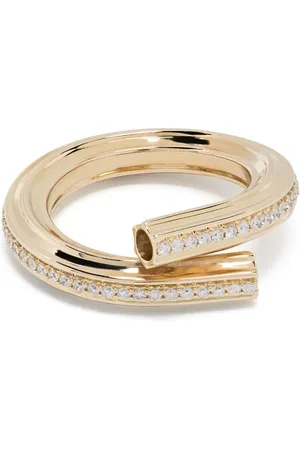 Adina Reyter 14kt Macaroni Eternity Gelbgoldring mit Diamant
