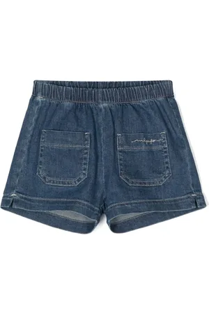 Il gufo Jeans-Shorts mit Logo-Stickerei