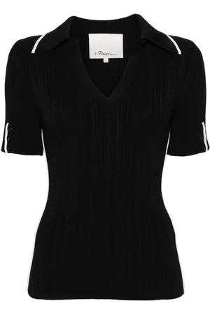 3.1 Phillip Lim Poloshirt mit V-Ausschnitt