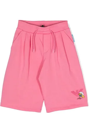 Emporio Armani X The Smurfs Shorts mit Logo-Applikation