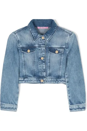 MISS BLUMARINE Jeansjacke mit Logo-Stickerei
