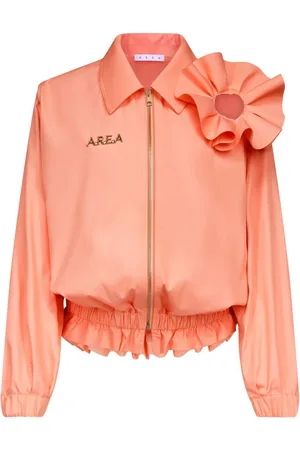 AREA Gerüschte Jacke mit Blumenapplikation