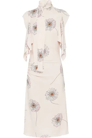 Prada Cameo Midikleid mit Print