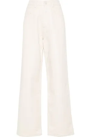 Kiton Gerade High-Waist-Jeans