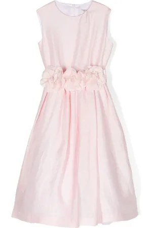 Il gufo Trägerkleid mit Blumenapplikation
