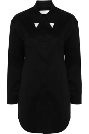 GIUSEPPE DI MORABITO Popeline-Minikleid mit Strassverzierung