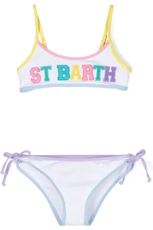 MC2 SAINT BARTH Gerippter Bikini mit Logo-Applikation