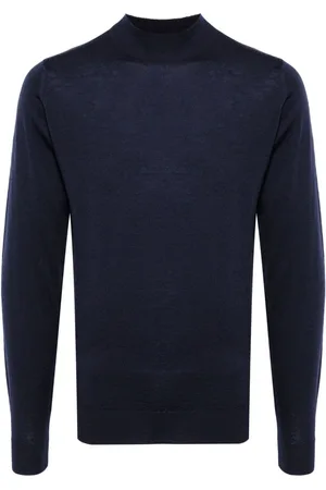 JOHN SMEDLEY Fein gestrickter Pullover mit Stehkragen