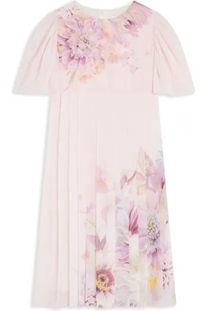 Eirene Chiffon-Kleid mit Blumen-Print