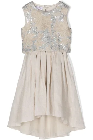 Brunello Cucinelli Leinenkleid-Set mit Pailletten