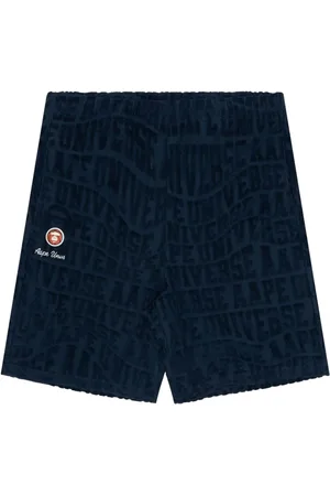 A Bathing Ape Frottee-Shorts mit Logo-Prägung