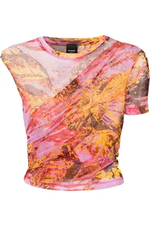 Pinko Asymmetrische Bluse mit Print