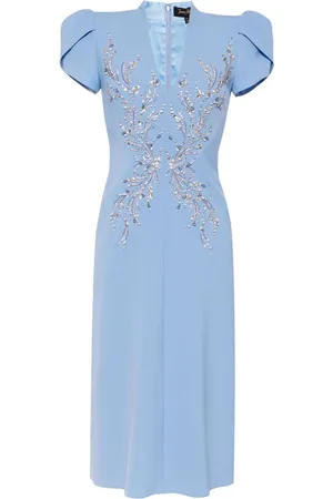 Jenny Packham Firefly Midikleid mit Kristallverzierung