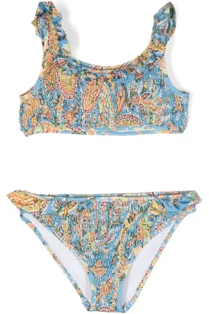 Etro Geraffter Bikini mit Blumen-Print