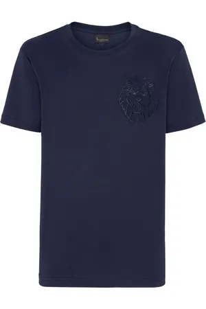 BILLIONAIRE T-Shirt mit Löwenstickerei