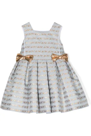 HUCKLEBONES LONDON Schleifen-Midikleid mit Jacquardmuster