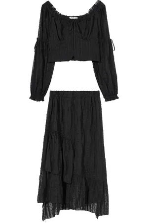 B+AB Asymmetrischer Midirock aus Tüll