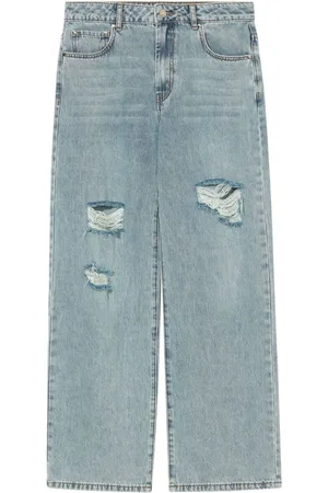 B+AB Halbhohe Skinny-Jeans im Distressed-Look