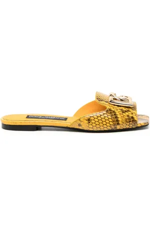 Dolce & Gabbana Pantoletten mit Logo-Schild