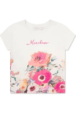 Marchesa Notte T-Shirt mit Blumen-Print