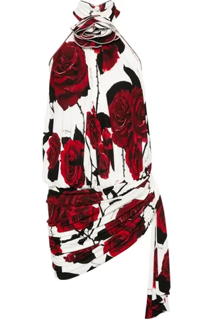Balmain Minikleid mit Rosen-Print