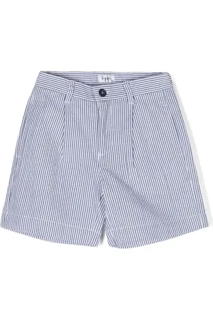 Il gufo Halbhohe Seersucker-Shorts
