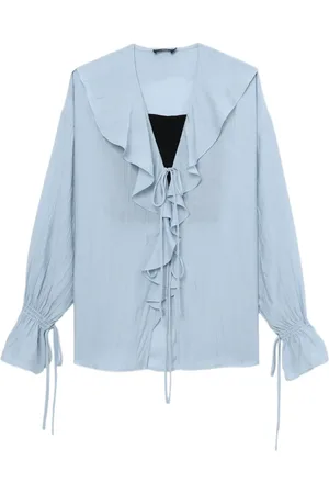 tout a coup Seidenbluse mit Rüschen