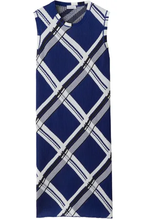 Burberry Seidenkleid mit Karomuster