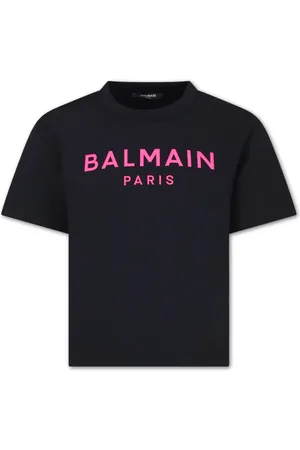 Balmain Fleece-T-Shirt mit Logo-Print