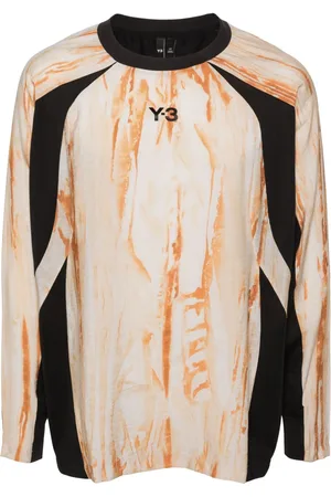 Y-3 Langarmshirt mit Rostfarben