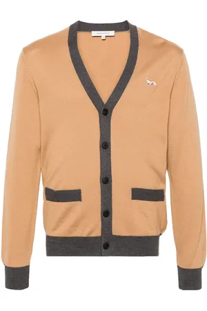 Maison Kitsuné Wollcardigan mit Baby Fox-Patch