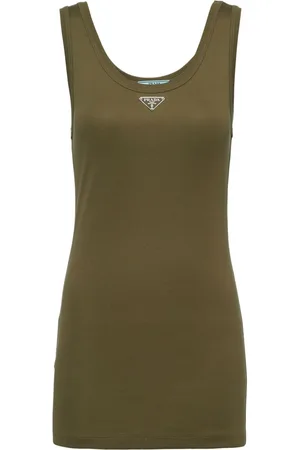 Prada Trägershirt mit Dreiecks-Logo