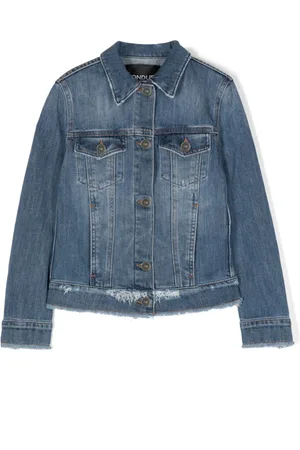 Dondup Jeansjacke mit ausgefransten Kanten