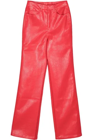 ROTATE Gerade Hose aus Faux-Leder