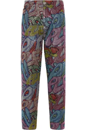 Philipp Plein Hoch sitzende Brooches Tapered-Jeans
