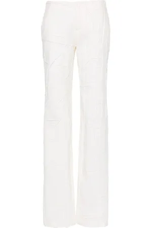 BLUMARINE Gerade Hose mit Knitteroptik