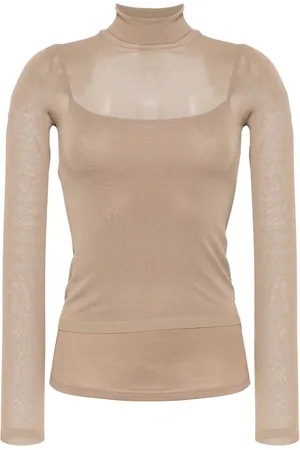 Max Mara Transparenter Pullover mit Stehkragen