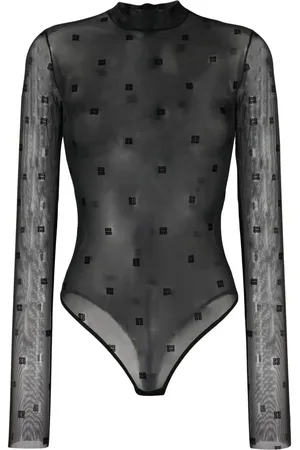 Givenchy Body aus Mesh mit Logo-Print
