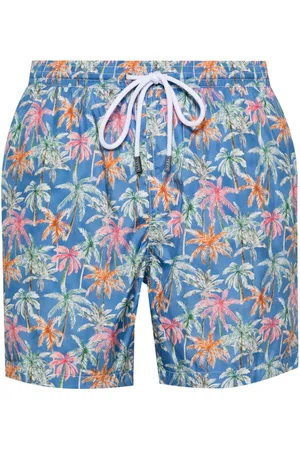 BARBA Badeshorts mit Palmen-Print