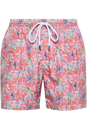 BARBA Badeshorts mit Palmen-Print